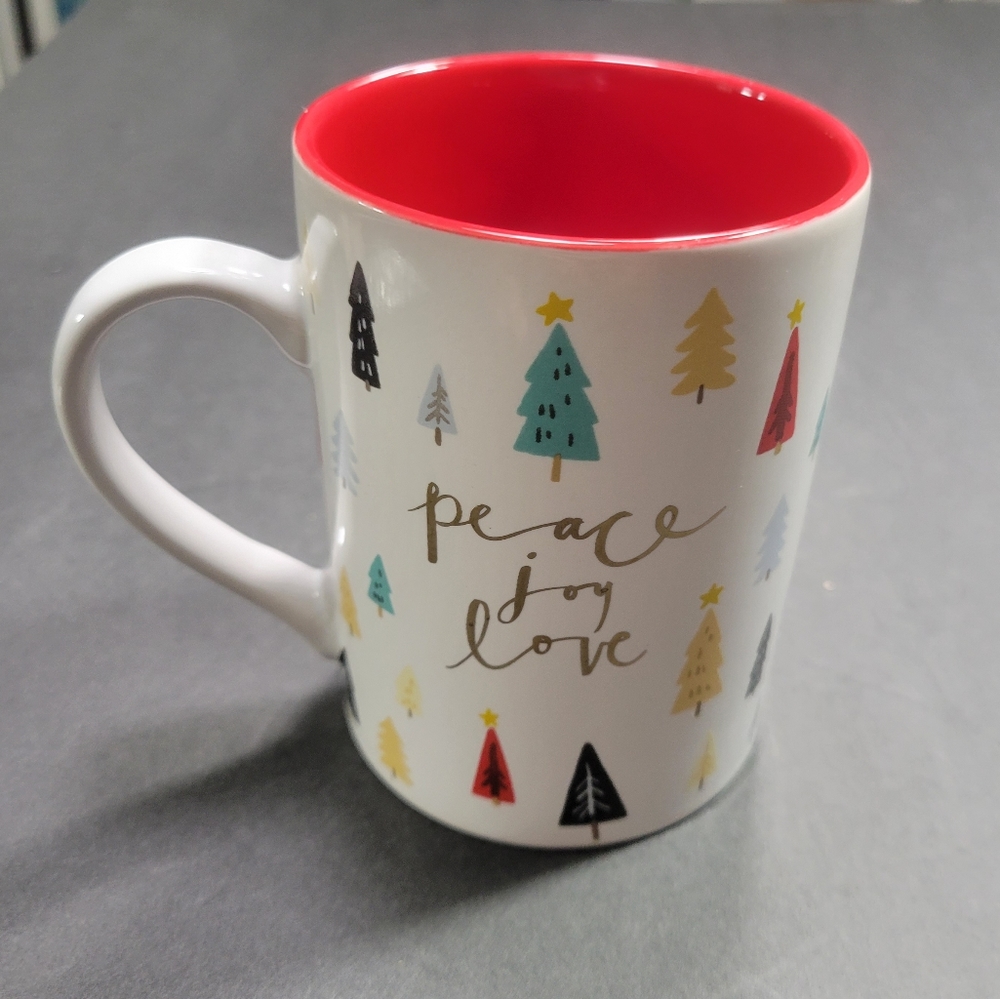 Peace Joy Love coffee cup holiday mug